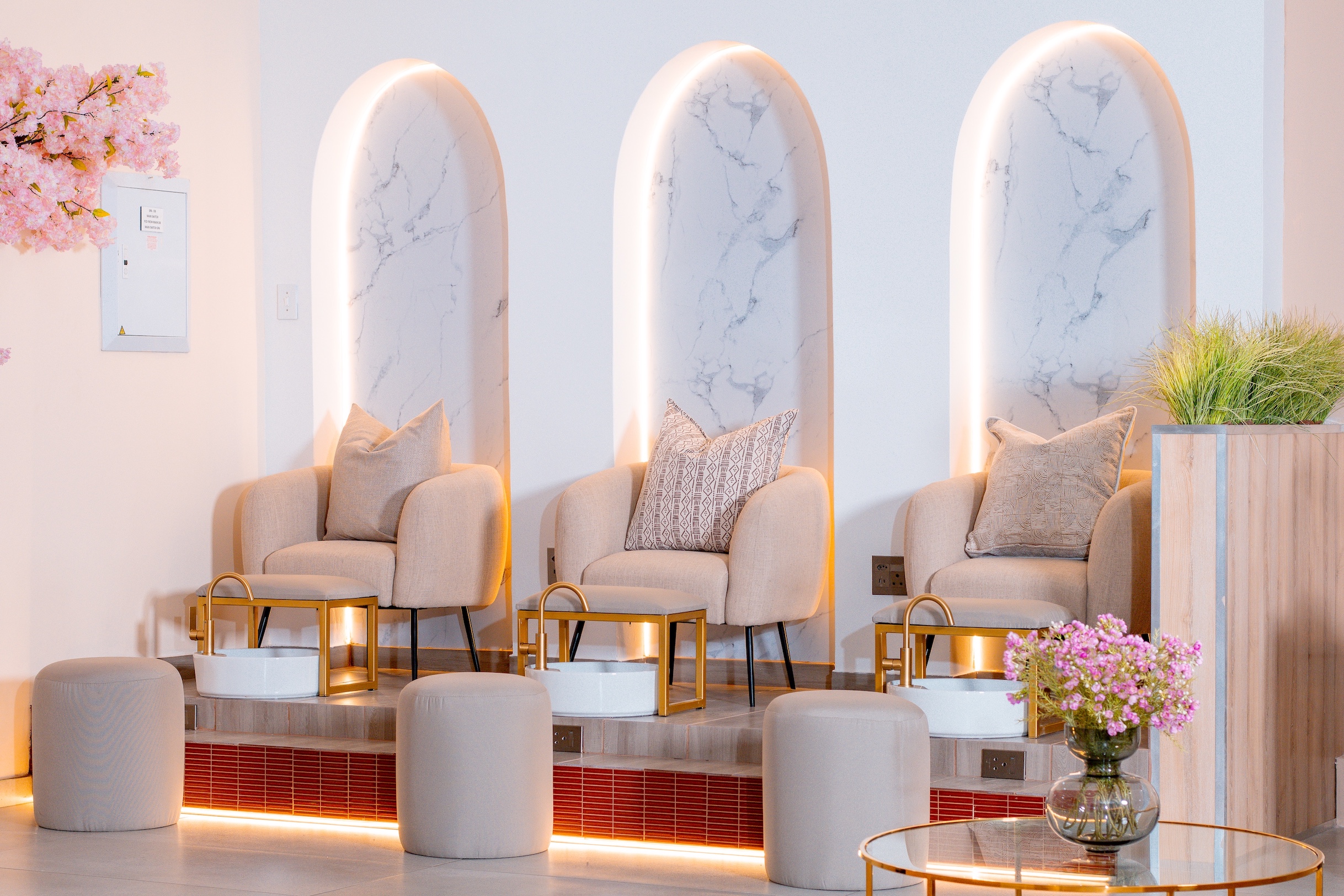 The Aura Spa lounge and reception area